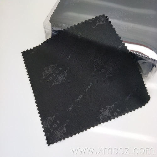 Screen print black microfiber lens cloth